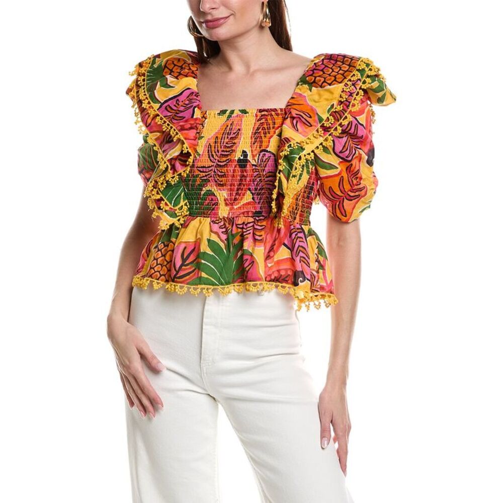 FARM Rio Smocked Blouse